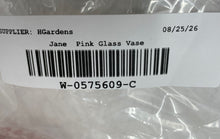Load image into Gallery viewer, Jane Pink Glass Home Decorative Hobby Lobby Collectible Vase