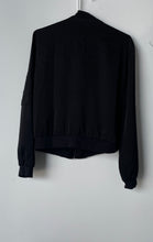 Load image into Gallery viewer, BCBGMAXAZRIA Womens Black Long Sleeve Stand-Up Collar Bomber Jacket Size M