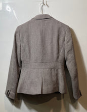 Load image into Gallery viewer, New York & Company Womens Brown And White Striped Two-Button Blazer Size 0