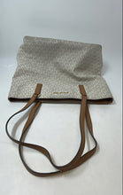 Load image into Gallery viewer, Michael Kors Womens Beige Brown Signature Print Double Strap Shoulder Bag
