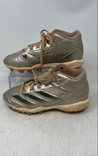 Load image into Gallery viewer, Adidas Kids Adizero Impact Molded Silver Athletic Baseball Cleats Size 1