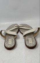Load image into Gallery viewer, Michael Kors Womens Beige Signature Print Slip-On Flat Thong Sandals Size 10 M