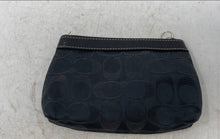 Load image into Gallery viewer, Coach Womens Black Signature Print Lined Zipper Pouch Wallet