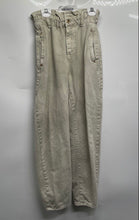 Load image into Gallery viewer, Zara Womens Green Light Wash Pockets Denim Stretch Paperbag Jeans Size 2