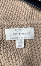 Load image into Gallery viewer, Lucky Brand Womens Beige Scoop Neck Drop Shoulder Pullover Sweater Size L