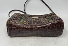 Load image into Gallery viewer, Liz Claiborne Womens Brown Geometric Print Single Strap Zip Top Crossbody Bag