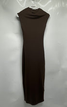 Load image into Gallery viewer, Zara Womens Brown Sleeveless Regular Fit Cowl Neck Pullover Bodycon Dress Size S