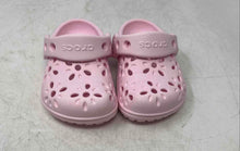 Load image into Gallery viewer, Crocs Kids Classic Pink Floral Cut-Out Backstrap Clog Sandals Size 4