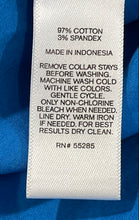 Load image into Gallery viewer, Express Mens Blue 1MX Long Sleeve Collared Formal Dress Shirt Size XL 17-17.5