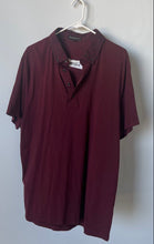 Load image into Gallery viewer, Express Mens Wine Short Sleeve Collared Regular Fit Polo Shirt Size XL