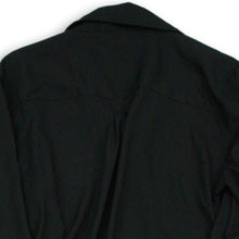 Load image into Gallery viewer, Calvin Klein Womens Black Roll tab Sleeve Button Up Shirt Blouse Size L