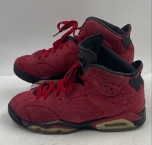 Load image into Gallery viewer, Authentic Nike Boys Air Jordan 6 Retro 384665-600 Red Black Sneakers Shoes Sz 5Y