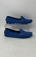 Load image into Gallery viewer, Mercanti Fiorentini Womens Blue Moc Toe Slip-On Penny Loafer Shoes Size 8B
