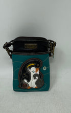 Load image into Gallery viewer, Chala Womens Multicolor Penguin And Baby Appliqué Cell Phone Crossbody Bag