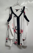 Load image into Gallery viewer, Alfani Womens White Black Pink Floral Print Sleeveless Blouse Top Size 16