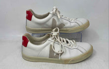 Load image into Gallery viewer, Vert Womens White And Red Leather Low Top Lace-Up Sneaker Shoes Size 9