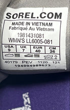 Load image into Gallery viewer, Sorel Womens Kinetic LL6005-081 Gray Light Purple Lace-Up Sneaker Shoes Size 9