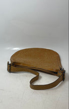 Load image into Gallery viewer, Prune Womens Mustard Yellow Floral Embossed Leather Zip Top Shoulder Bag