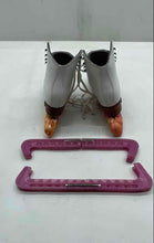 Load image into Gallery viewer, Riedell Womens White Creative Design Professional Figure Ice Skates