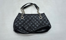 Load image into Gallery viewer, Kenneth Cole Reaction Womens Black Quilted Leather Double Handle Shoulder Bag