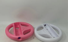 Load image into Gallery viewer, Nintendo Wii White Black Pink Racing Steering Wheels Untested Lot Of 4 Pcs