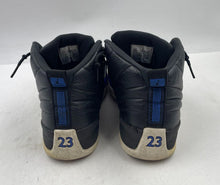 Load image into Gallery viewer, Authentic Nike Womens Air Jordan 12 Black Blue Sneaker Shoes Size 11.5 Stained