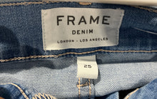 Load image into Gallery viewer, Frame Womens Blue Denim Stretch 5 Pocket Design Straight Jeans Pants Size 25