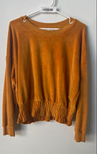 Load image into Gallery viewer, Michael Kors Womens Mustard Long Sleeve Smocked Waist Blouse Top Size XL