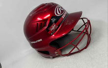 Load image into Gallery viewer, Rawlings Vapor Red Baseball Softball Face Guard Batting Helmet One Size 6.5-7.5