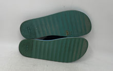 Load image into Gallery viewer, Coach Womens Zoe Blue Logo Print Slip-On Flat Flip-Flop Sandals Size 10B