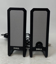 Load image into Gallery viewer, Set Of 2 Pcs Dell A225 Black Silver-Tone Wired Computer Speaker Untested