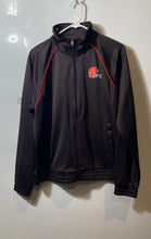 Load image into Gallery viewer, NFL Womens Brown Long Sleeve Cleveland Browns Football Track Jacket Size Large