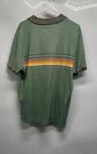 Load image into Gallery viewer, Original Penguin Mens Green Striped Cotton Short Sleeve Polo Shirt Size XL