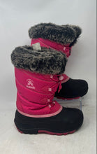 Load image into Gallery viewer, Kamik Kids Gypsy Black Pink Drawstring Mid-Calf Winter Snow Boots Size 3