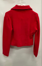Load image into Gallery viewer, Womens Red Long Sleeve Notch Lapel Button Front Jacket Size Large