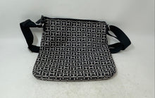 Load image into Gallery viewer, Tommy Hilfiger Womens Black White Monogram Printed Zip Top Crossbody Purse
