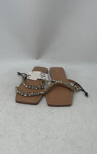 Load image into Gallery viewer, Zara Womens Brown Silver Open Toe Slip-On Slide Sandals Size 36 With Tag