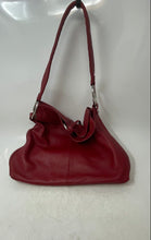 Load image into Gallery viewer, Alfani Womens Red Leather Tassel Inner Pockets Shoulder Handbag