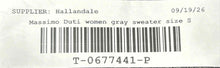 Load image into Gallery viewer, Massimo Duti Womens Gray Long Sleeve V-Neck Pullover Sweater Size Small