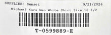 Load image into Gallery viewer, Michael Kors Mens White Regular Fit Airsoft Stretch Dress Shirt Size 16.5 34/35