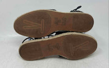 Load image into Gallery viewer, Vizzano Womens Black Leather Round Toe Lace-Up Espadrille Sandals Size 6