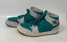 Load image into Gallery viewer, Nike Mens Air Jordan 1 Mid Gray Green Mid Top Lace-Up Sneaker Shoes Size 9.5