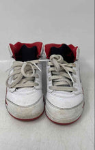 Load image into Gallery viewer, Nike Boys Air Jordan 5 440890-120 White Red Leather Basketball Shoes Size 9C