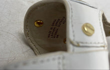 Load image into Gallery viewer, Michael Kors Womens Casey White Leather Logo Buckle Thong Sandals Size 5M