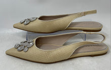 Load image into Gallery viewer, Gianni Bini Womens Vanna Beige Slip-On Pointed Toe Slingback Flats Size 10M