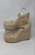 Load image into Gallery viewer, Gianni Bini Womens Clear Rattan Open Toe High Wedge Espadrille Sandals Size 6M