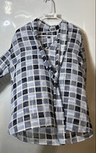 Load image into Gallery viewer, Ann Taylor Womens Multicolor Check Long Sleeve Tie Front Blouse Top Size Small