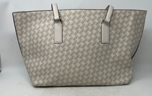 Load image into Gallery viewer, DKNY Womens Ivory Monogram Print Magnetic Shoulder Strap Medium Tote Bag