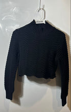 Load image into Gallery viewer, Zara Womens Black Knitted Long Sleeve Mock Neck Pullover Sweater Size Small