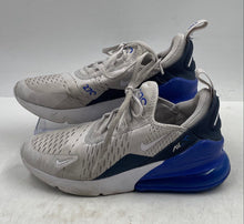 Load image into Gallery viewer, Authentic Nike Kids Air Max 270 Blue White Black Sneaker Shoes Size 3.5Y Dirty